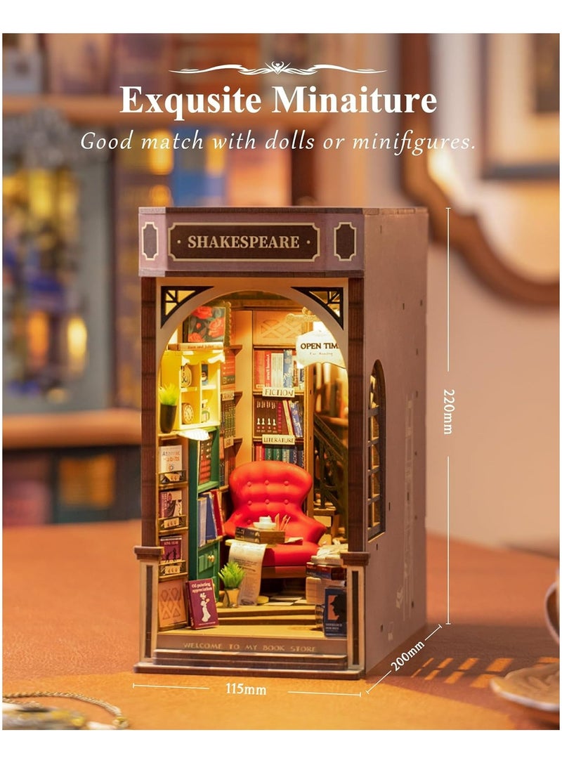 روبوتايم Rolife مكتبة DIY كتاب زاوية الجرف إدراج كيت TGB07 ، 3D لغز خشبي للبالغين والمراهقين الجمعية دعابة الدماغ DIY بناء نموذج الحرف اليدوية مجموعات ، هدايا فريدة من نوعها وديكور المنزل  - Image 2