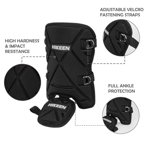 Hikeen Baseball Leg Guard Batters Shin and Foot Shield with Adjustable Straps Batting Softball Gear Suitable for Right Hand Left Hand Hitters for Kids - Image 3