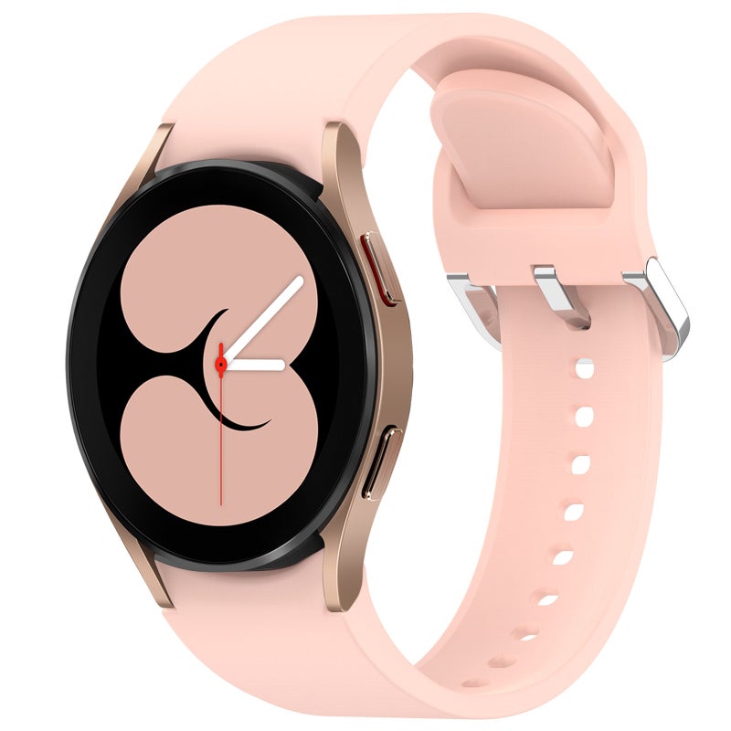 إيروريكس لساعة سامسونج جالاكسي واتش 4 مقاس 40 مم، سوار سيليكون سريع الفك بلون فضي (وردي) - Image 1