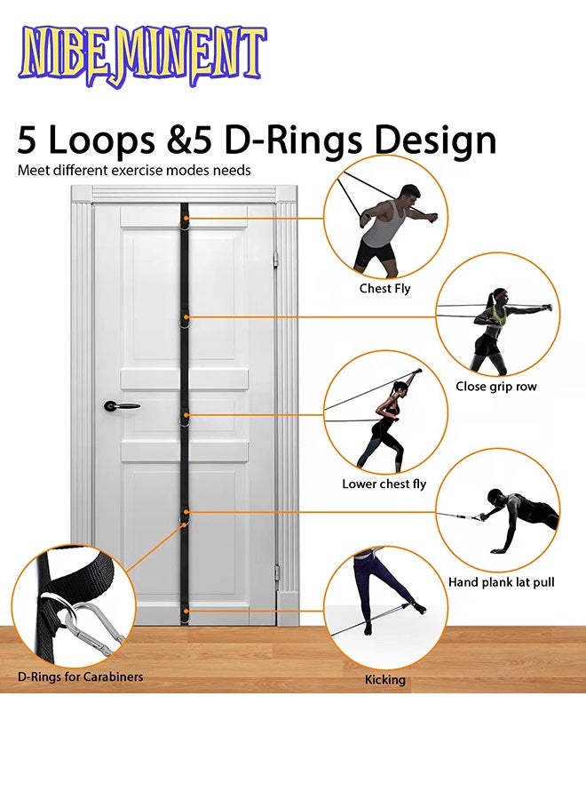 NIBEMINENT Door Anchor Strap for Resistance Bands, Portable Workout Resistance Band Door Anchors, Space Saving Easy Set Up Home Gym, Secure Multi Point Anchor Gym for Home Fitness - Image 4