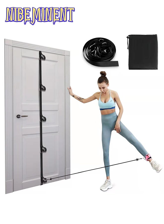 NIBEMINENT Door Anchor Strap for Resistance Bands, Portable Workout Resistance Band Door Anchors, Space Saving Easy Set Up Home Gym, Secure Multi Point Anchor Gym for Home Fitness - Image 1