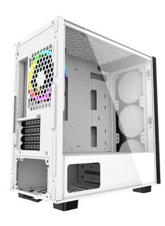 غاز حافظة كمبيوتر سطح المكتب للألعاب مع زجاج مقسى | هيكل MATX | 1 مراوح تبريد مشمولة | تصميم أنيق وواسع  - Image 3
