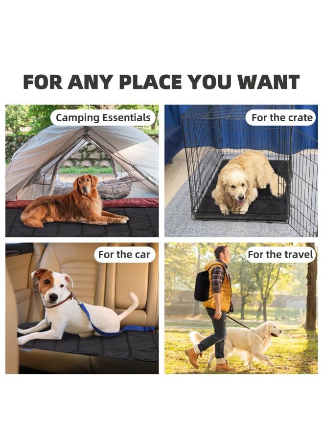 BDEUS 51In Large Outdoor Dog Bed, Waterproof & Portable Camping Travel Pet Mat, Large Size, Washable, Breathable and Odor Resistant Pet Cooling Pad, 35x51In (Black) - Image 5