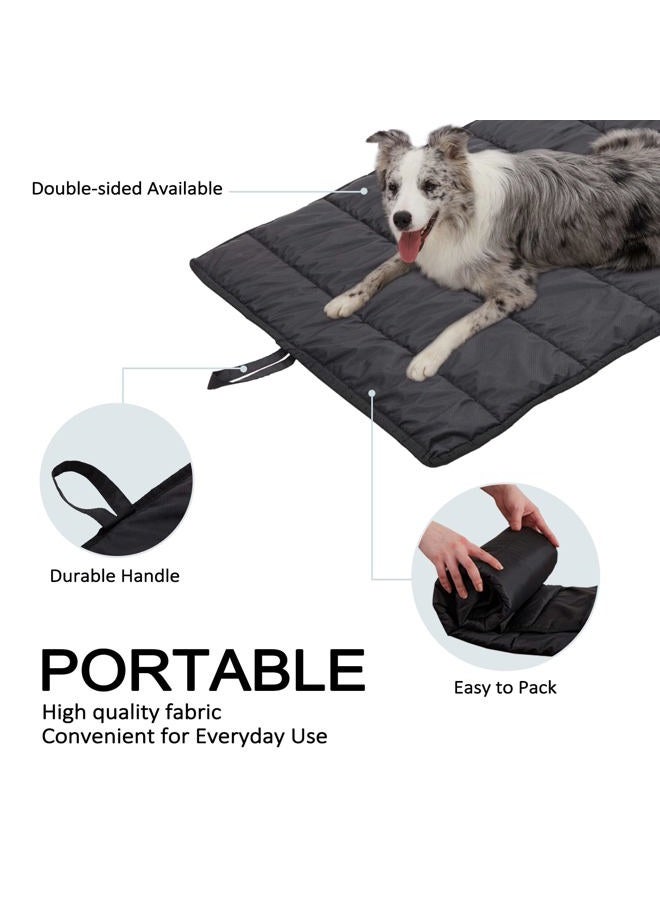 BDEUS 51In Large Outdoor Dog Bed, Waterproof & Portable Camping Travel Pet Mat, Large Size, Washable, Breathable and Odor Resistant Pet Cooling Pad, 35x51In (Black) - Image 3