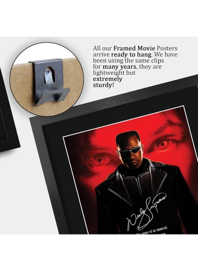 HWC Trading HWC Trading Blade 1 Wesley Snipes 16 x 12 inch Framed Gifts Printed Poster Signed Autograph Picture for Movie Memorabilia Fans - 16" x 12" Framed  - Image 5