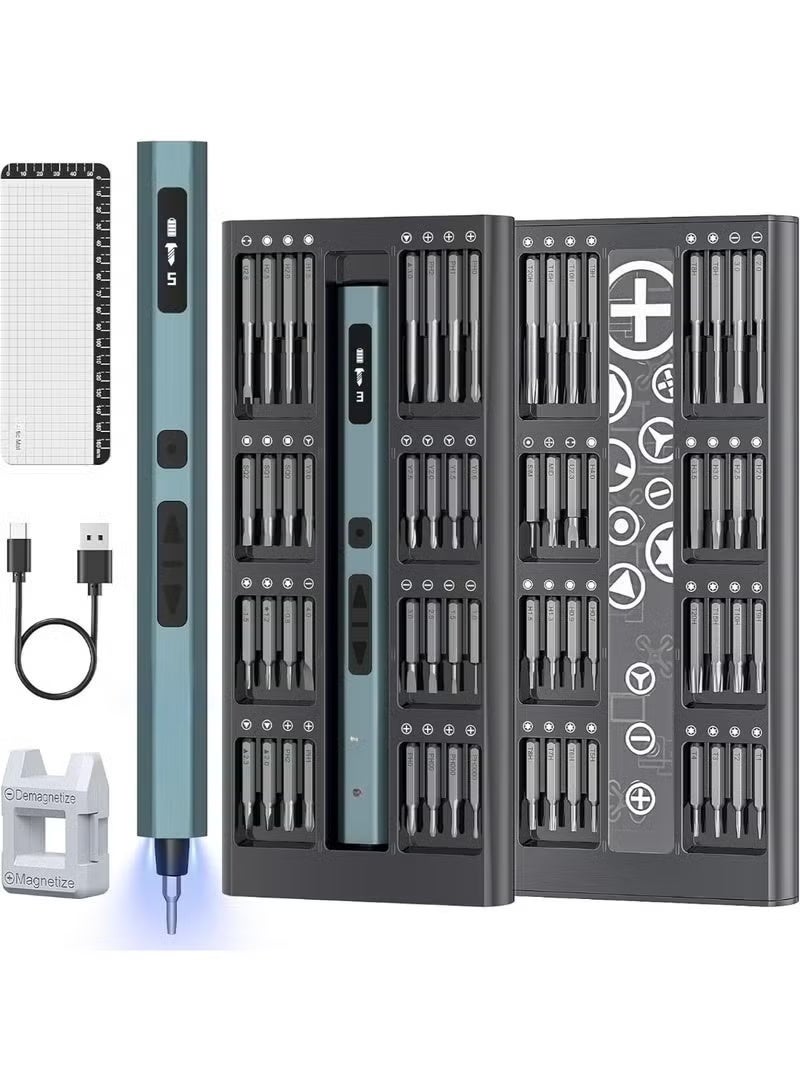 66-in-1 Mini Electric Screwdriver Set – Magnetic Bits, 5 Torque Levels, Adjustable Repair Tool for Phones, Laptops, PCs, Glasses, and Watches - Image 1