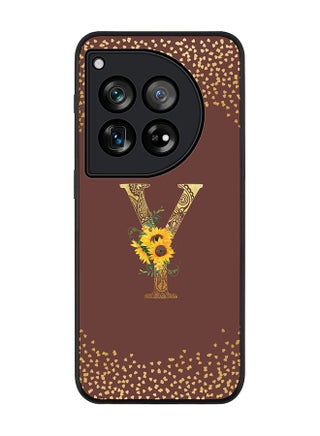 Rugged Black edge case for OnePlus 12R / OnePlus Ace 3 5G, Slim fit Soft Cover - Custom Monogram Initial Letter Floral Pattern Alphabet - Y (Brown) - pzsku/Z4B851A03ECC6EEE5E0B7Z/45/_/1717658414/529e91b2-2cd6-43a7-9fb1-df0f709e1258