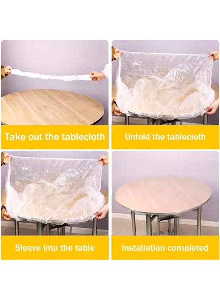 2 Pieces Furniture Dust Covers with Elastic,Extra Large Sofa Couch Cover, Durable Waterproof Furniture Protector, Clear Moving Storage Bag for Bed Sofa Dining Table TV Cabinet,17 x 7.8 Ft - Image 3