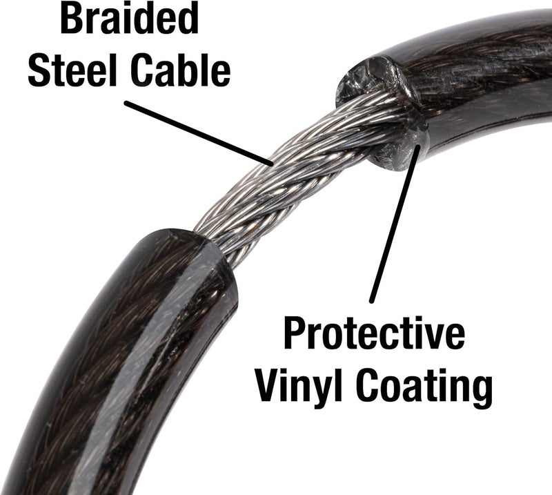 PRO365 Premium 4 Digit Combination Cycle Lock | Heavy-Duty Anti-Theft Steel Cable with PVC Coating | 12mm x 1200mm Universal Lock for Bike, Bicycle, Helmet & Luggage - Image 5