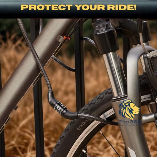 PRO365 Premium 4 Digit Combination Cycle Lock | Heavy-Duty Anti-Theft Steel Cable with PVC Coating | 12mm x 1200mm Universal Lock for Bike, Bicycle, Helmet & Luggage - Image 3