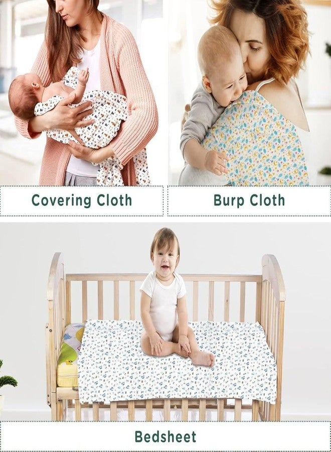 Reexplore Muslin Cotton Swaddle for Newborns | Ultra Soft Organic Baby Wrap Blanket | Lightweight Breathable Infant Sleeping Sheet | Large Size Baby Cloth for Feeding, Burping (100x100 cm, Pack of 3) - Image 5