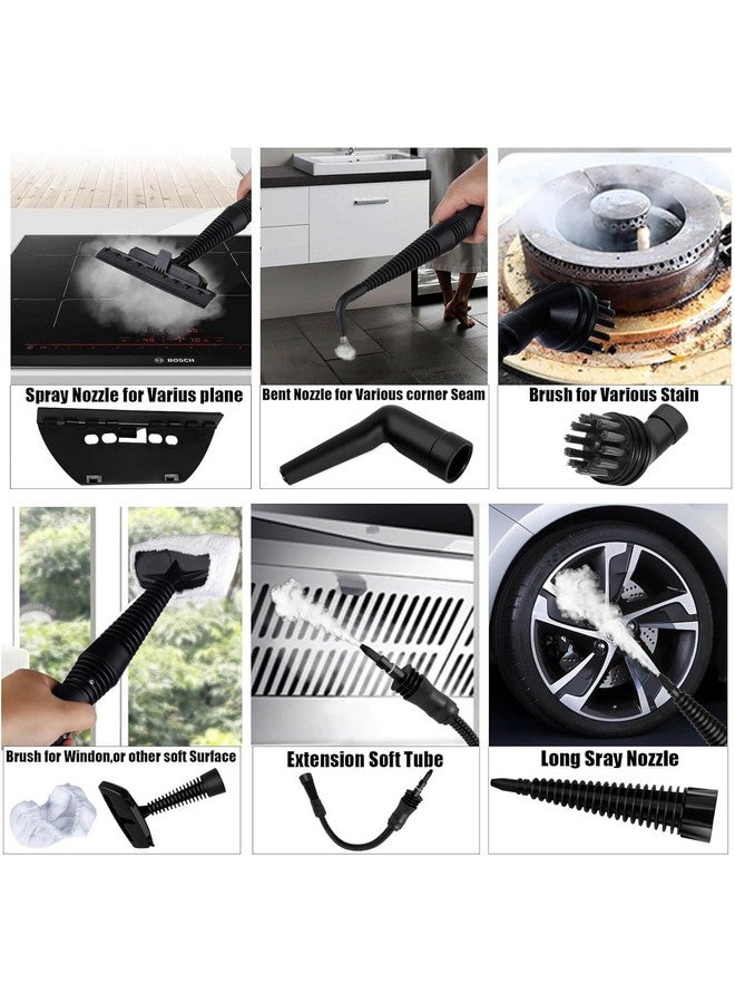 ELEXIQ ELEXIQ Multi-Purpose Handheld Pressurized Steam Cleaner with 9-Piece Accessories, Perfect for Stain Removal, Curtains, Car Seats, Floor, Window Cleaning - Image 2