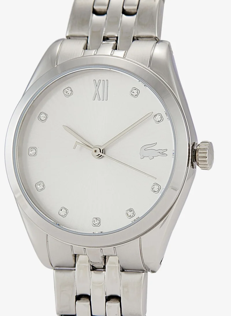 Lacoste Tuilerie Collection Analog Quartz Watch For Women With Silver Stainless Steel Bracelet - 2001301