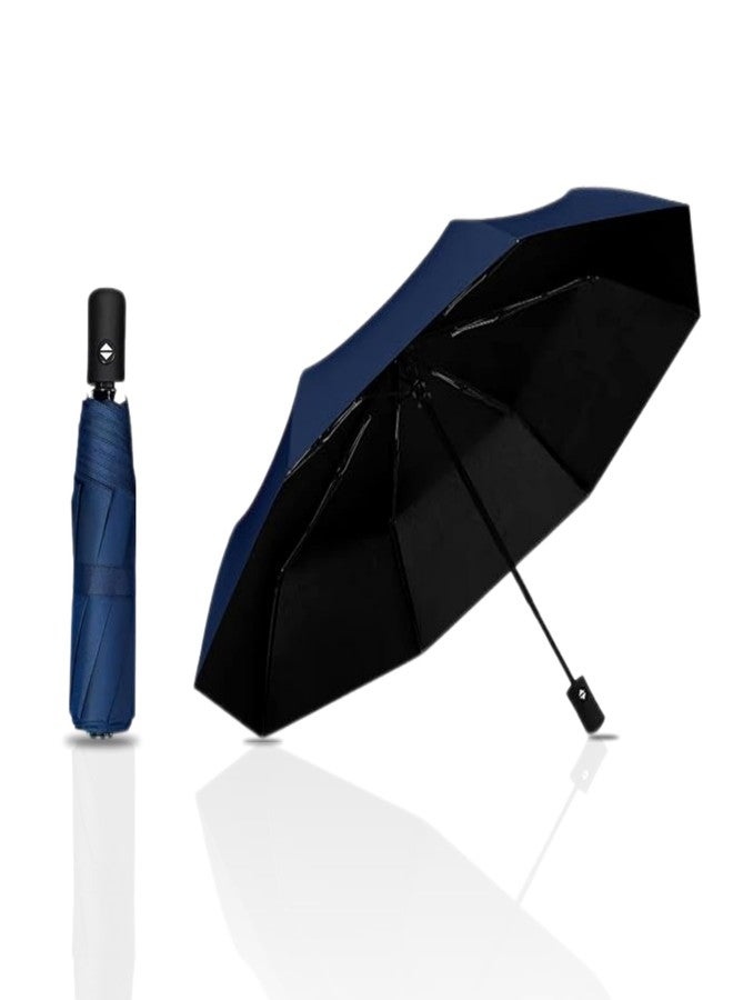 GOVAVI™ Umbrella Automatic Open Travel Umbrella with Wind Vent,Umbrella big size for men, Umbrella for girls, Umbrellas for rain,Windproof Umberalla Large for Man,Women (Multicolur) (Blue) - Image 1