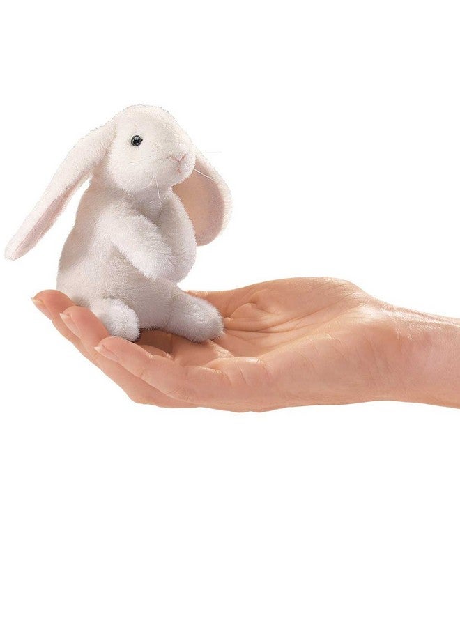 Folkmanis Mini Lop Earred Rabbit Finger Puppet, White, 1 EA - Image 1