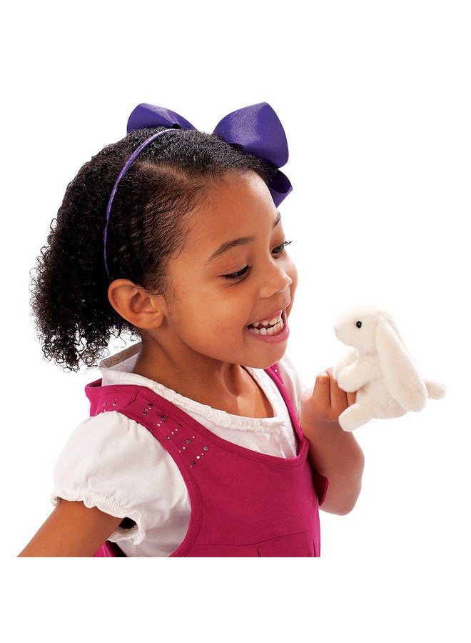Folkmanis Mini Lop Earred Rabbit Finger Puppet, White, 1 EA - Image 2