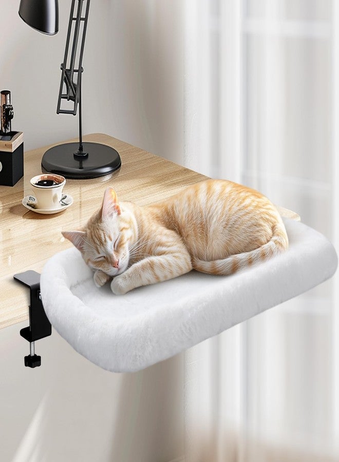 IPOW Heavy Duty Steel Frame Supports up to 50lbs Cat Desk Bed & Perch Space-Saving 90°Foldable with Soft Ultra-Plush Faux Fur for Small Medium Large Cats - Image 1