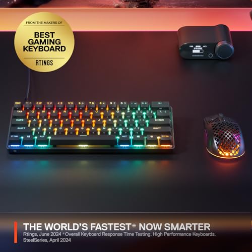 SteelSeries Apex Pro Mini Gen 3 OmniPoint 3.0 HyperMagnetic Switches — Adjustable Actuation — Rapid Trigger — Game-Ready Presets — Protection Mode — Rapid Tap/SOCD — RGB — PBT Keycaps — USB-C - Image 3