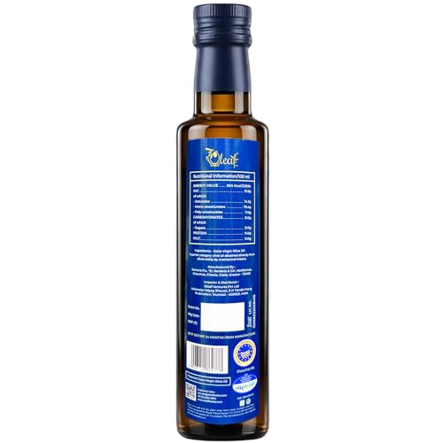 OLEAF Extra Virgin Olive Oil - 250 ML Glass Bottle | Imported Pure olive oil from Greece | 100% Natural and Healthy | Premium olive oil for cooking and other uses (250 ml) - Image 2