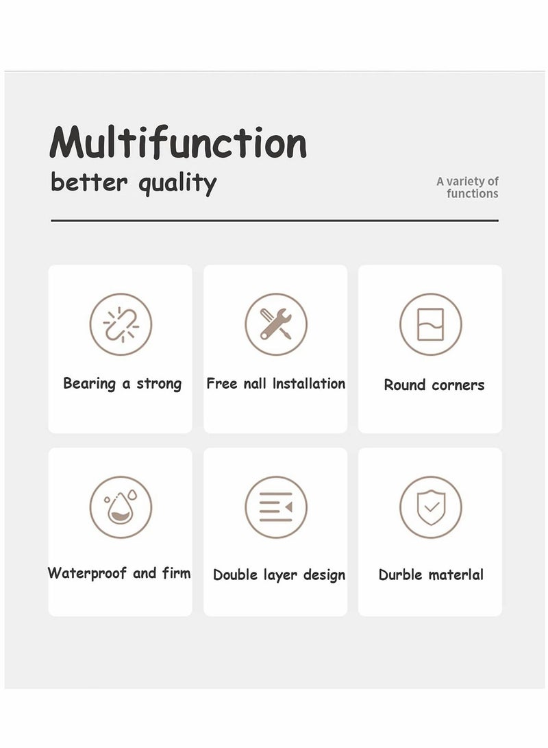 Excefore حامل صابون ، حامل صابون بار للاستحمام / الحمام ، حامل صابون بلاستيكي مثبت على الحائط مع تصريف ، منظم استحمام على شكل قشرة مزدوجة لحامل صابون ذيل سمكة - Image 4