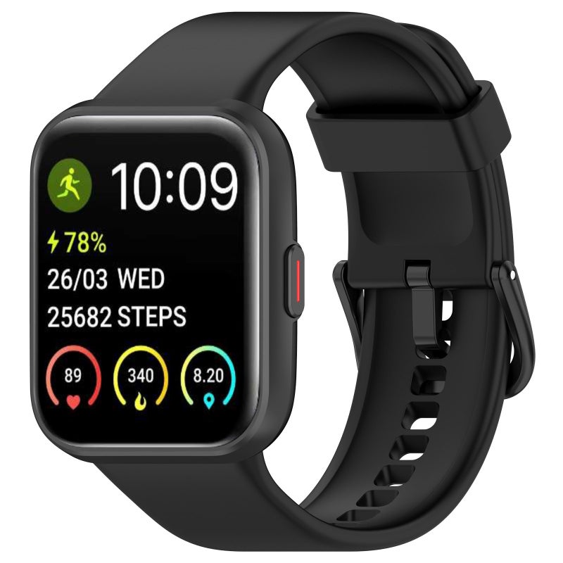 erorex For Skg V7 / V7 Pro Solid Color Silicone Watch Band(Black) - Image 1