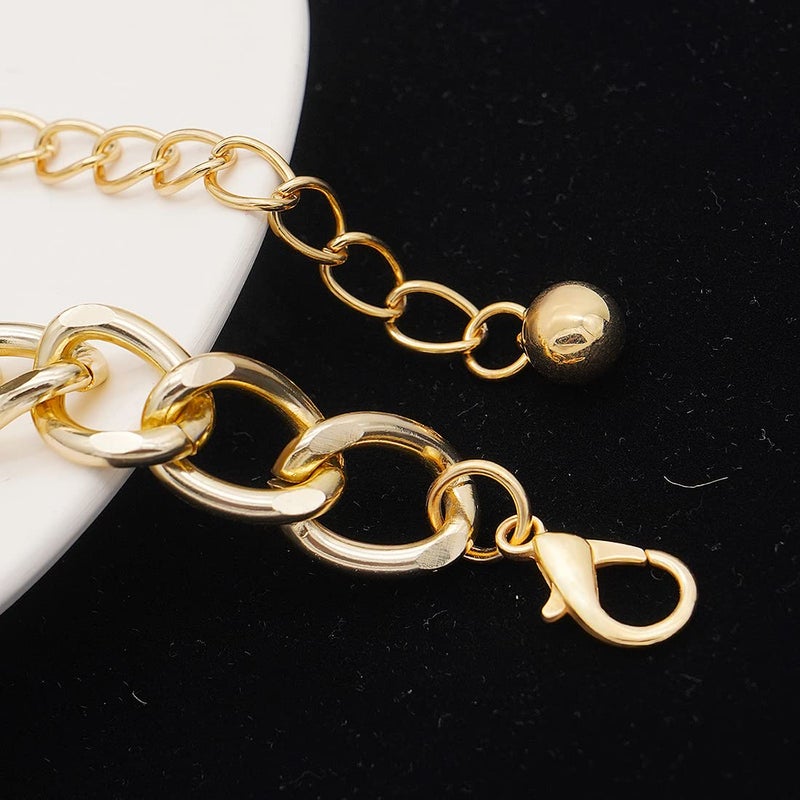 Suyi Multilayer Chain Belt Rhinestone Metal Chain Belts for Women Punk Gold Waist Chain 110CM Gold - Image 5