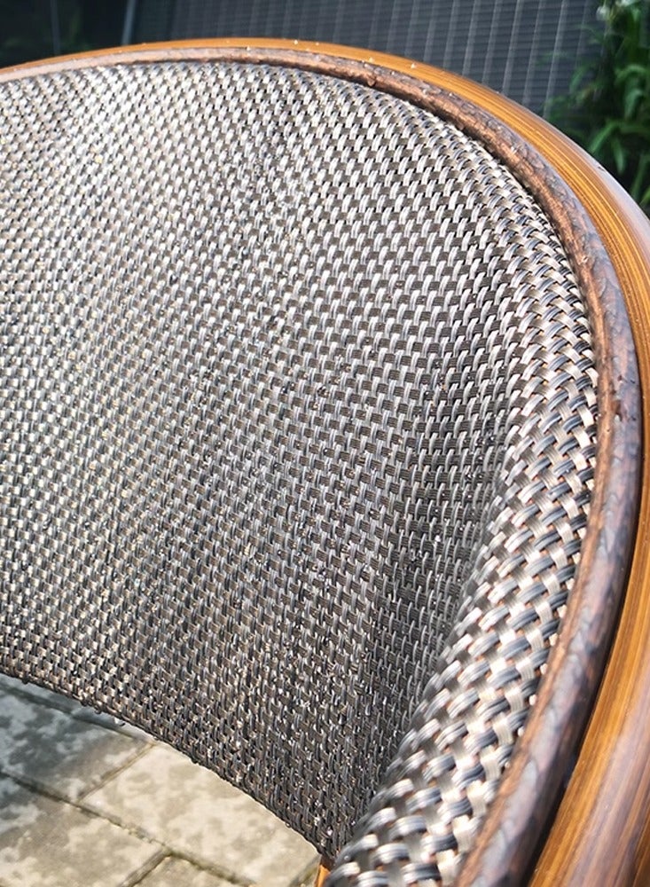 LANNY Jeffcoco Furniture Garden Dining Chair Outdoor Desk Chair Patio Balcony Dinner Chair Poly Rattan Restaurant, Coffee Shop (1 piece Beige Chair)  - Image 5