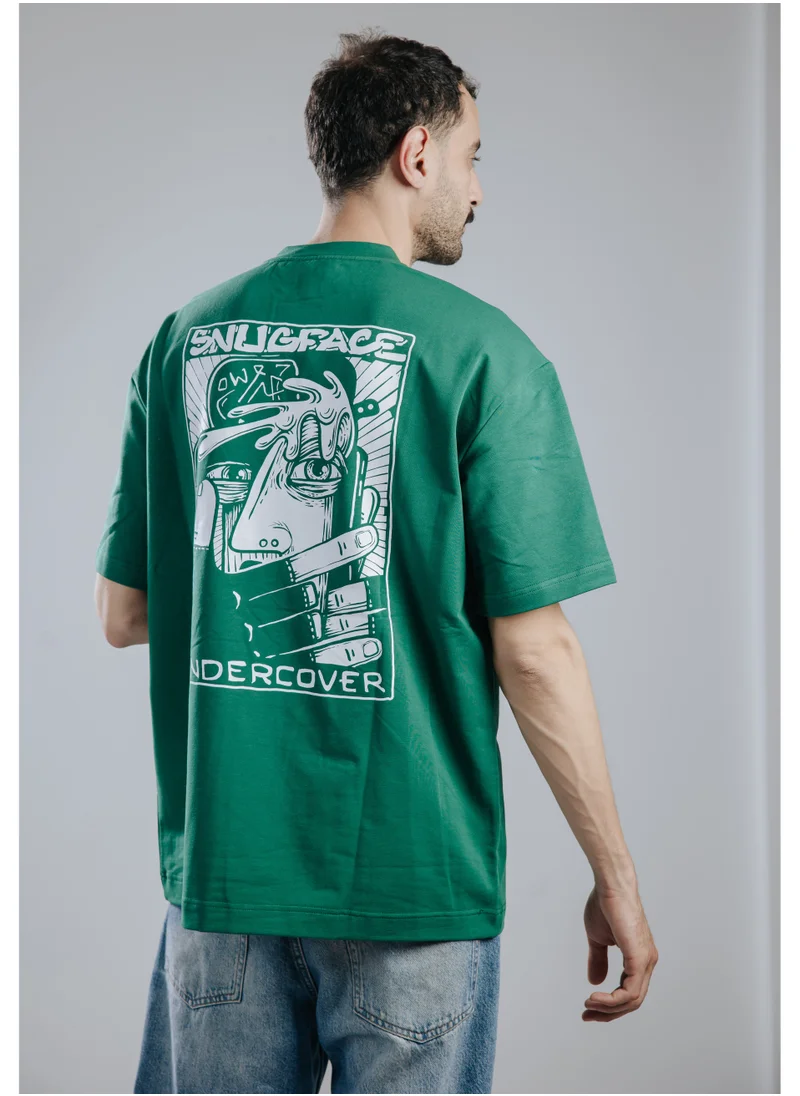 سناج فيس Snugface The Printed Oversized Tshirts, Green, SF15-3GRN-M