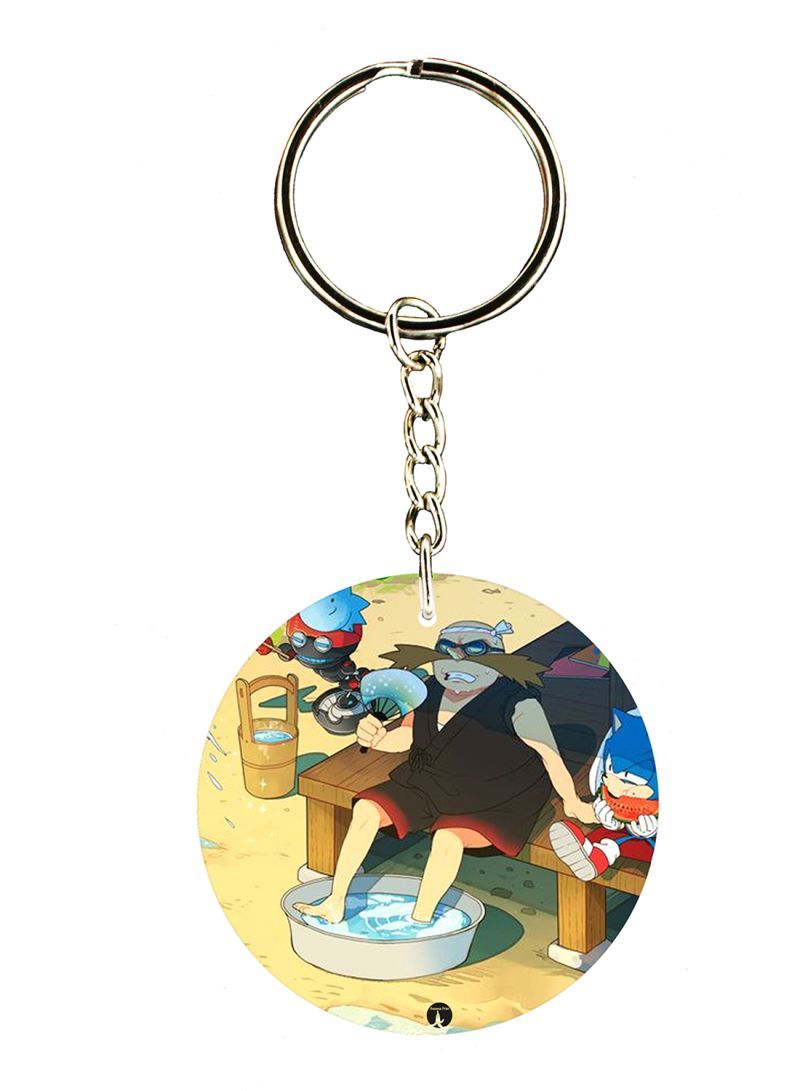 Sonic Double Side Printed Keychain