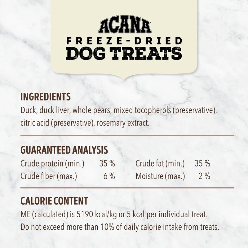 acana علاجات الكلاب المجففة بالتجميد من أكانا - البط والكمثرى - 92 جرام - Image 5