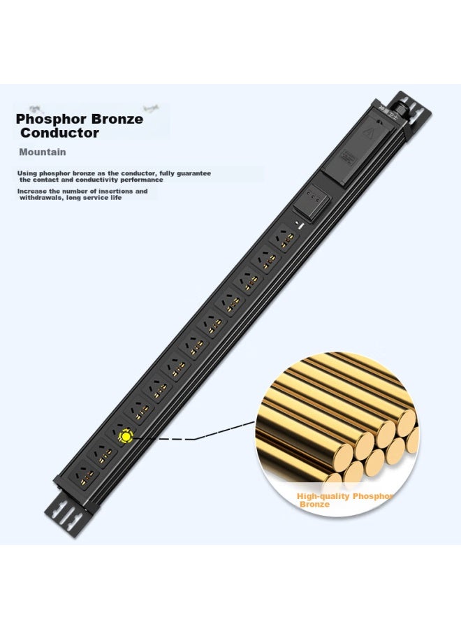 Sdws Pdu Cabinet Socket, 12 Outlets, 32a High-power Power Strip, New National Standard, Three-light Surge Protection, Vertical Installation, Industrial Connector Junction Box, Without Cable, Sv022bd - Image 2
