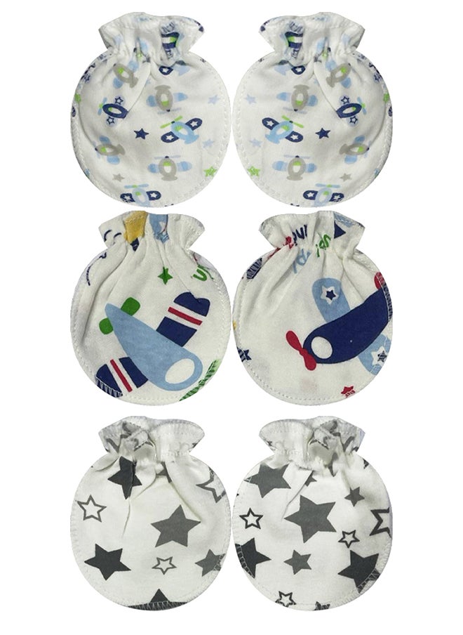 MARGOUN 3 Packs Newborn Baby Mittens Anti Scratch Baby Mittens No Scratch Mittens Baby Gloves for 0-6 Months Boys Girls Multicolour  - Image 2