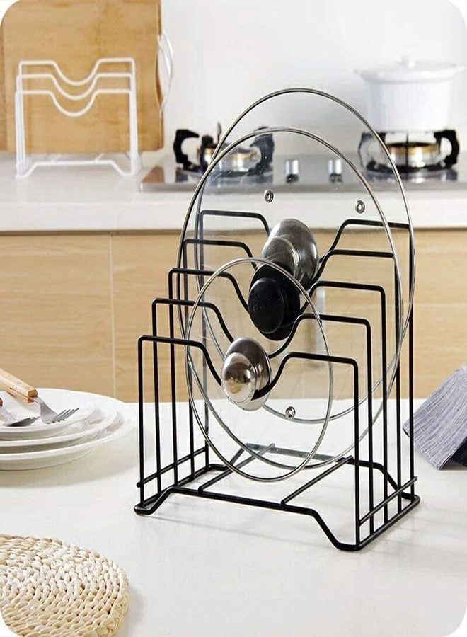 Vichaxan Multifunction Kitchen Cabinet Pan Cover Storage Rack Plate, Pot, Lid Rack, Cutting Board Organizer for Kitchen Pantry and Countertop (Multi Color : Pack of 1) - Image 3