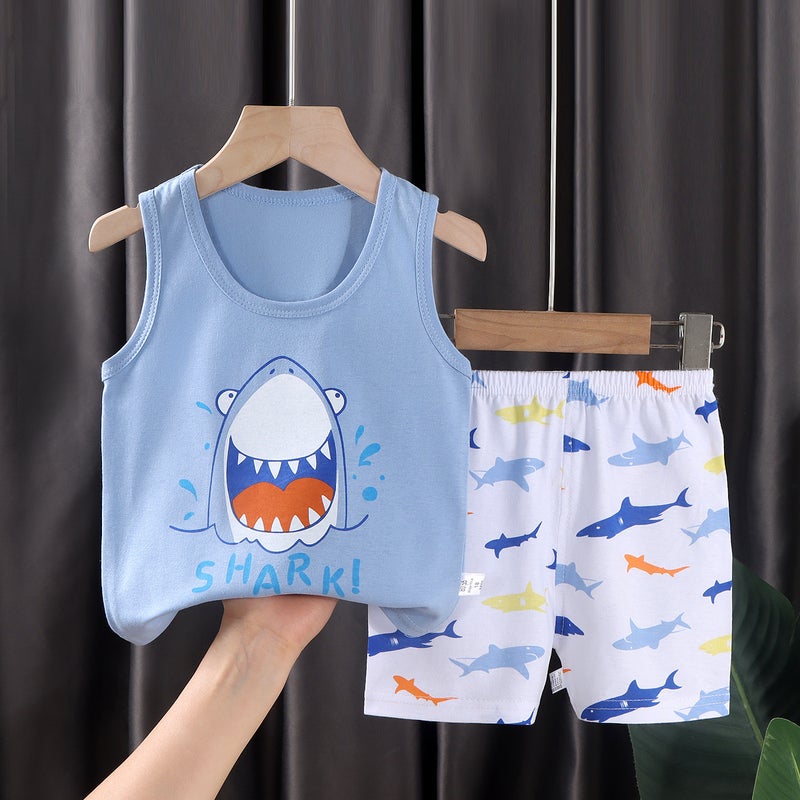 Kids Summer Cotton Vest Set E15-Puckmouth 