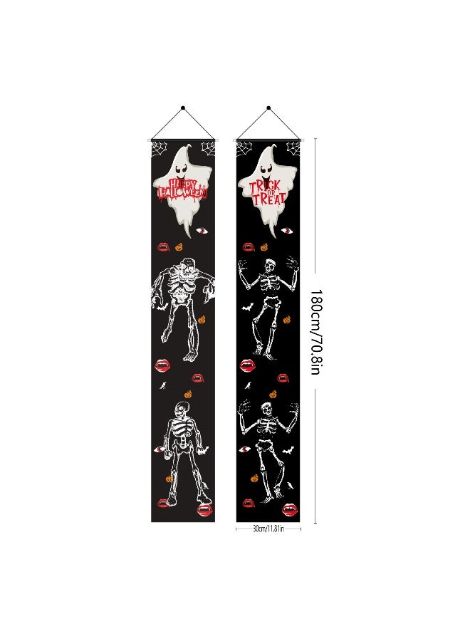 NIBEMINENT Halloween Horror-Themed Banners - Spooky Decorations for Your Halloween Party