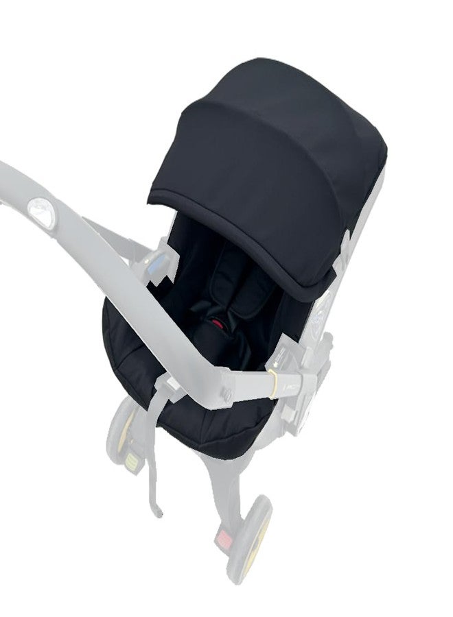 Feliliber Stroller Accessory Washing Kit Textile Set, Colorful Canopy & Water Resistance Soft Cushion Compatible with DOONA Strollers (Fashion Black) - Image 1