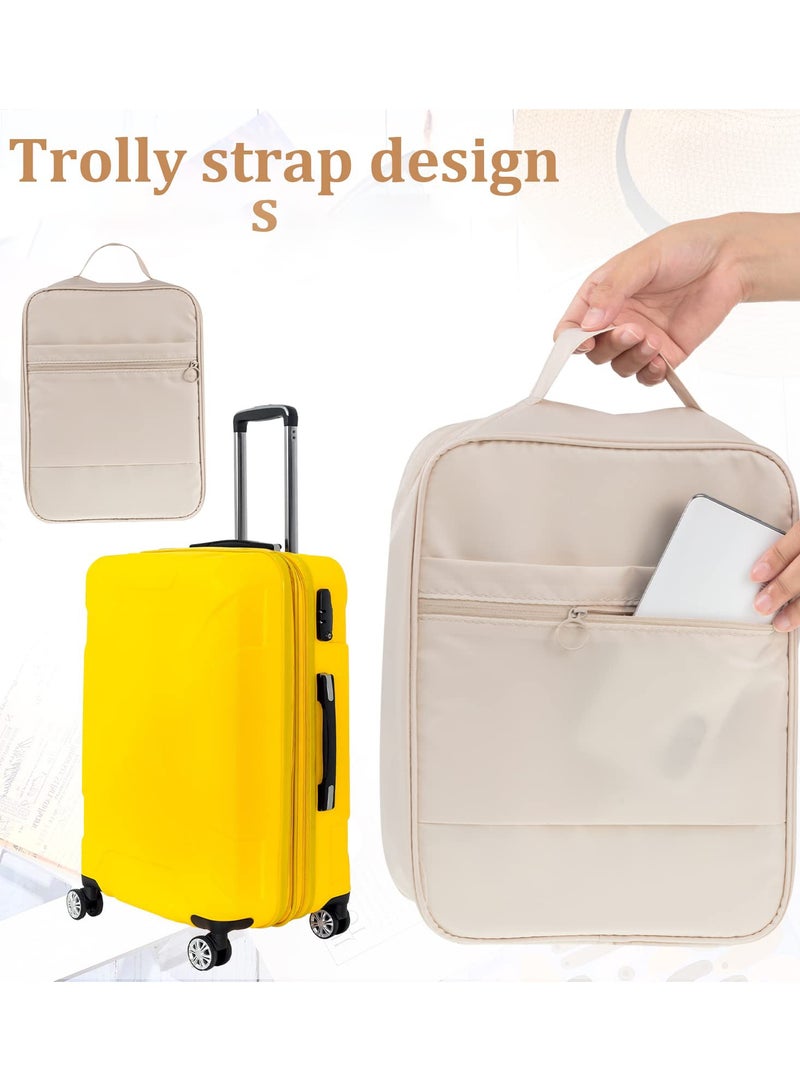 SOLARAE 3-Pack Waterproof Shoe Bags for Travel, Foldable Shoe Storage Pouch Organizer, Holds 3 Pairs of Shoes, Perfect for Daily Use, Beige - Image 5