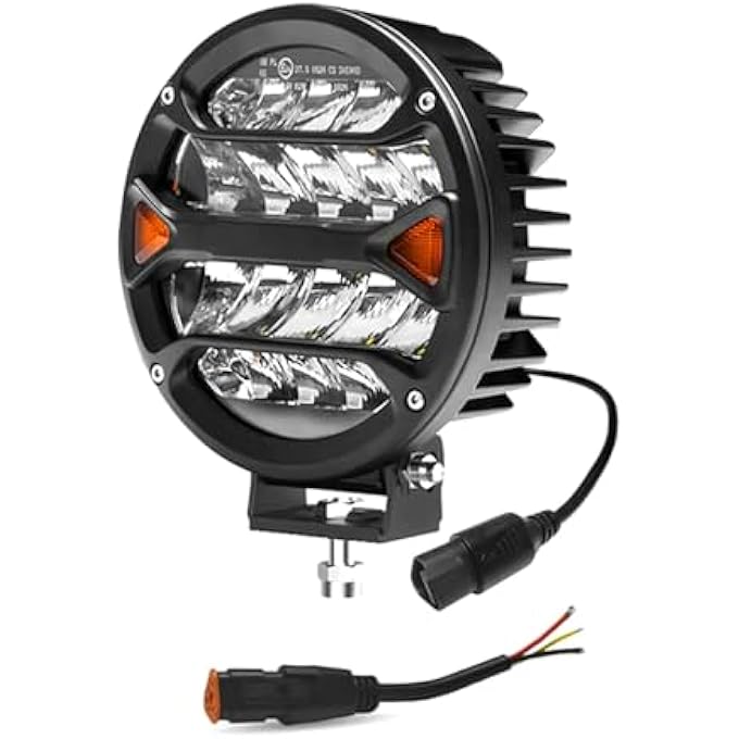 توبيز مصباح قيادة دائري LED مقاس 7 بوصات مقاوم للماء وأضواء الطرق الوعرة وأضواء عمل LED للشاحنات والبيك أب وجيب رانجلر - Image 3