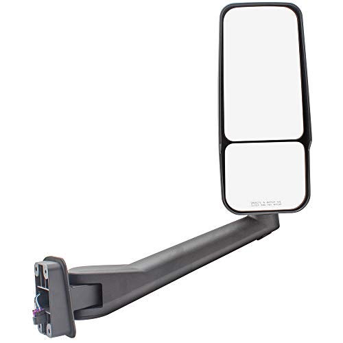 Brock Passenger Right Manual Door Mirror Textured Black With Heat Without Marker Light Compatible With 2003-2009 Chevrolet Kodiak 2003-2009 GMC TopKick 1334-4001R - Image 2
