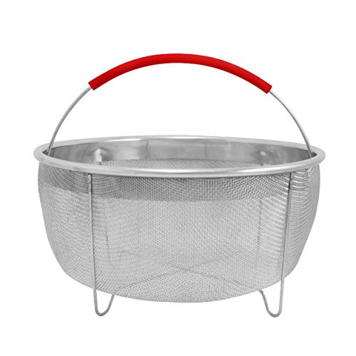ExcelSteel 825 Stainless Steel Strainer Basket Rinse Drain Sift Sieve Kitchenware Perfect for Pasta Vegetables Fruit - Image 1