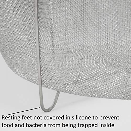 ExcelSteel 825 Stainless Steel Strainer Basket Rinse Drain Sift Sieve Kitchenware Perfect for Pasta Vegetables Fruit - Image 3
