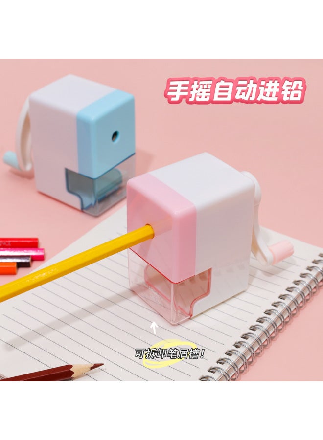 HELPS Color Pencil Sharpener Student Hand-cranked Automatic Pencil Sharpener Sketch Special High Color Value Labor-saving Pencil Sharpener - Image 4