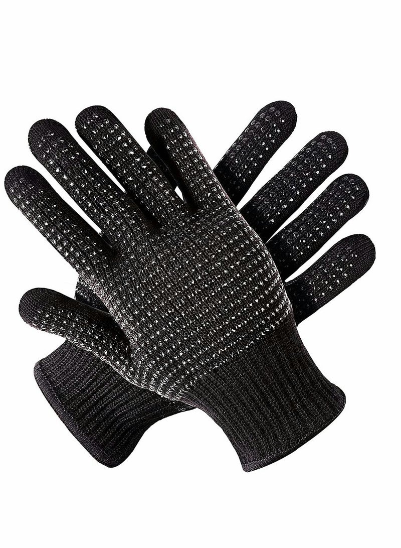KASTWAVE Heat Resistant Gloves Silicone Non Slip Gloves for Hair Styling Fit for All Hand Size, DELFINO Professional Heat Resistant Mitts For Hot Hair Styling Curling Iron Wand Flat Iron Hair Straightener - Image 1