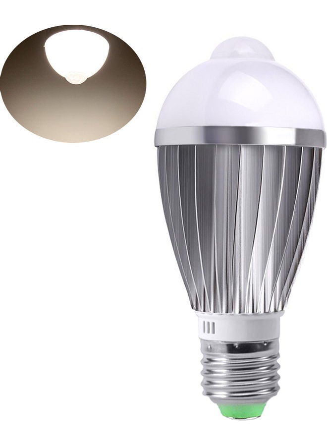 A C 85-265 V 7 W LEDs Light Bulb with PIR Motion Sensor Silver 11.5 x 6.3 x 6.3centimeter  - Image 1