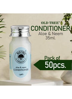 Old Tree Old Tree Neem & Aloevera Hair Conditioner Toiletries Kit 35ml - (Set of 50 Pcs) | Travel Size Conditioner Kit for Travelling, Hotel, Guest House | Hotel Amenities and Accessories for Dry & Fizzy Hair  - Image 2