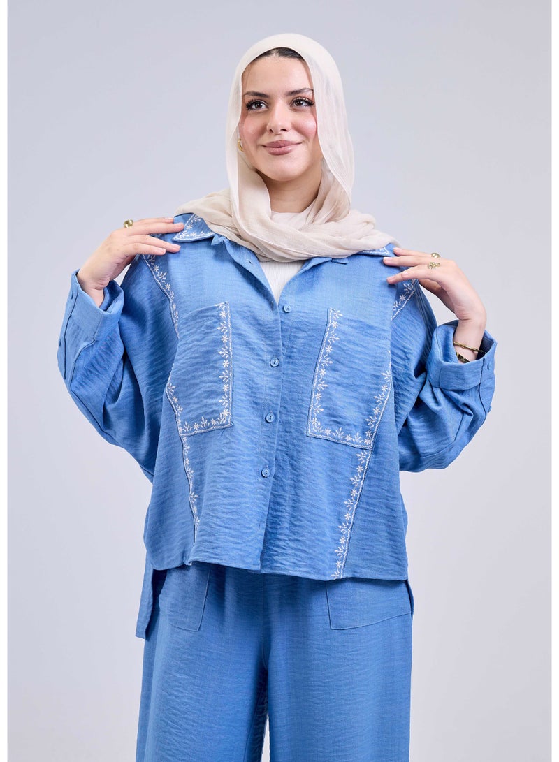 شيب ماستر سوت حريمي واسع بلمسة كاجوال مريحة  - Image 1