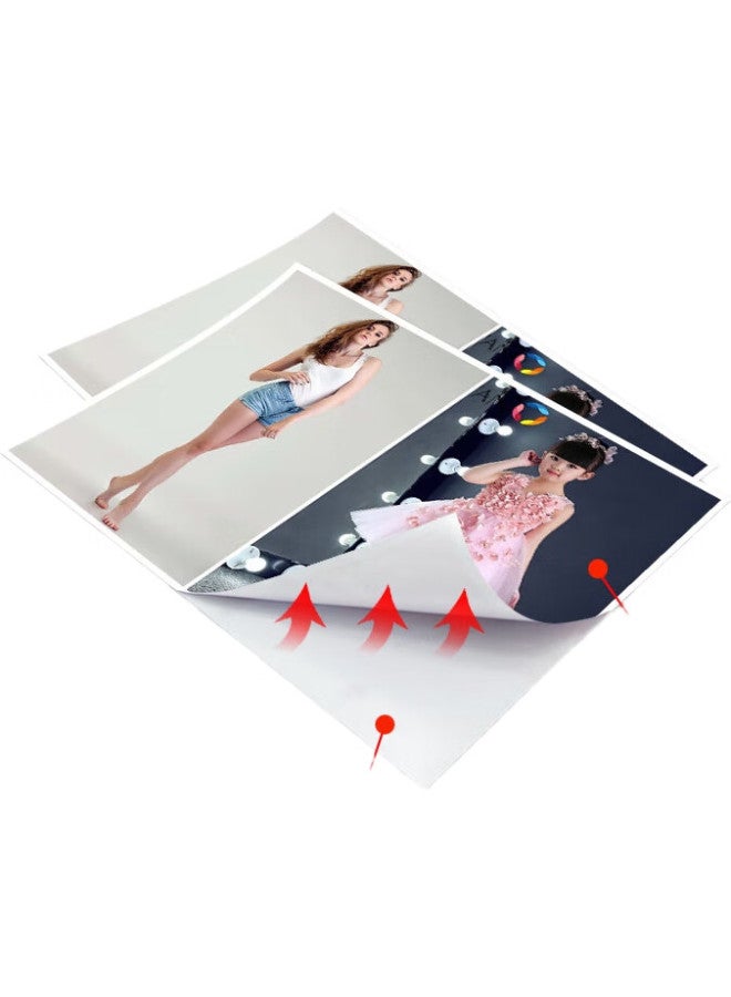 elifo A6 Self-Adhesive Photo Paper With Backing, High Gloss Photo Paper, Self-Adhesive Photo Paper, A6 Photo Printing Paper, Sticky, Self-Adhesive, 100 Sheets - Image 1