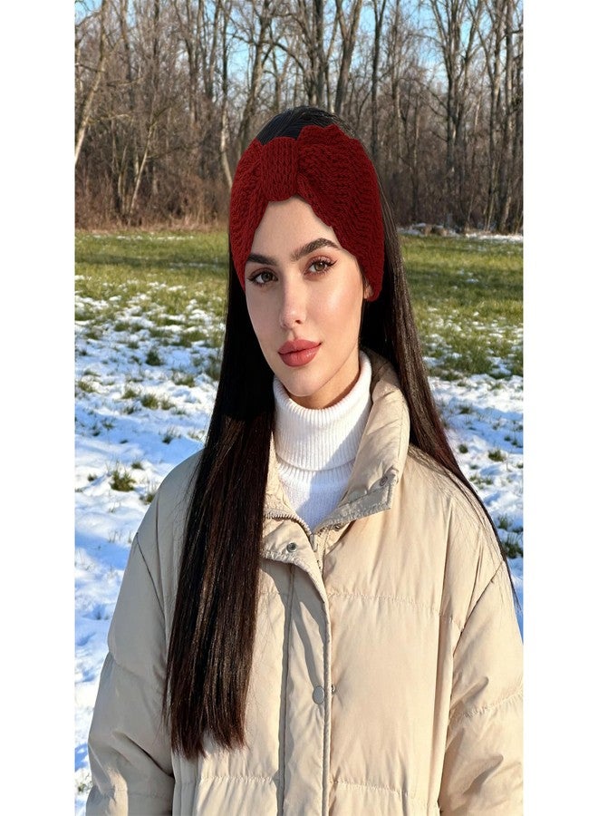 Amariver Knit Headband for Women 3Pcs Warmer Ears Headband Braided Winter Hairband Winter Accessories for Women - Image 4