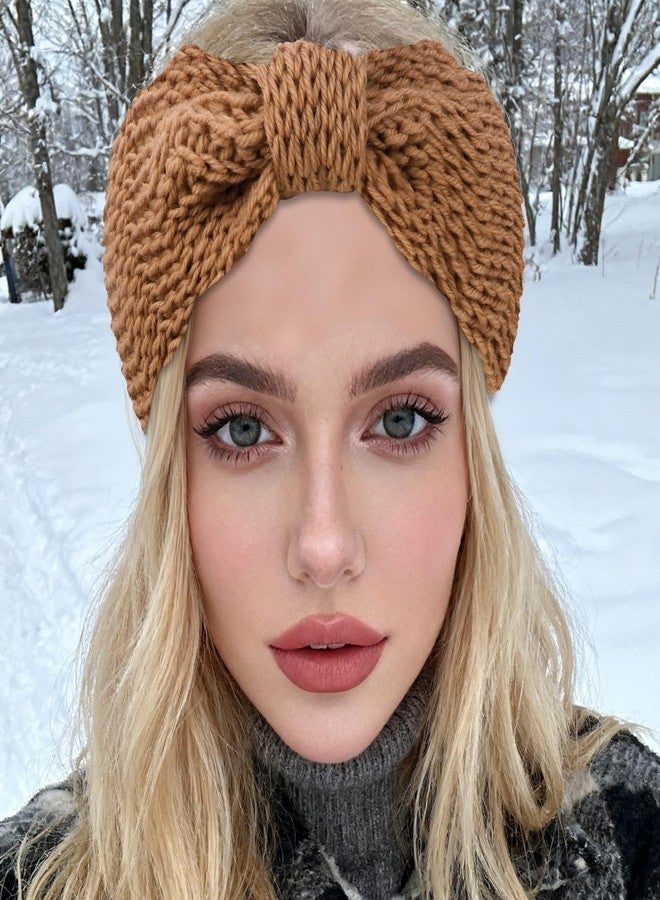 Amariver Knit Headband for Women 3Pcs Warmer Ears Headband Braided Winter Hairband Winter Accessories for Women - Image 3