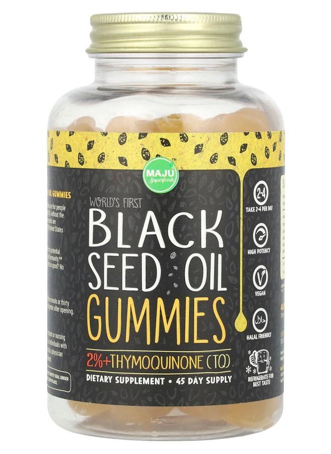 Maju Superfoods World's First Black Seed Oil Gummies 45 Gummies 